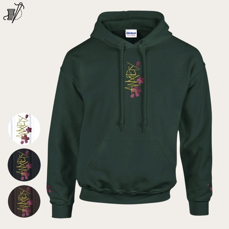 ANXIETY embroidered hoodie by TS
