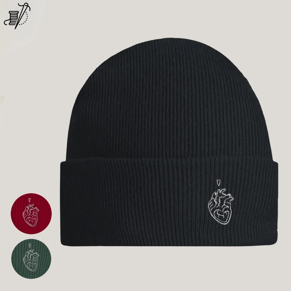 Anatomical Heart embroidered beanie by TS